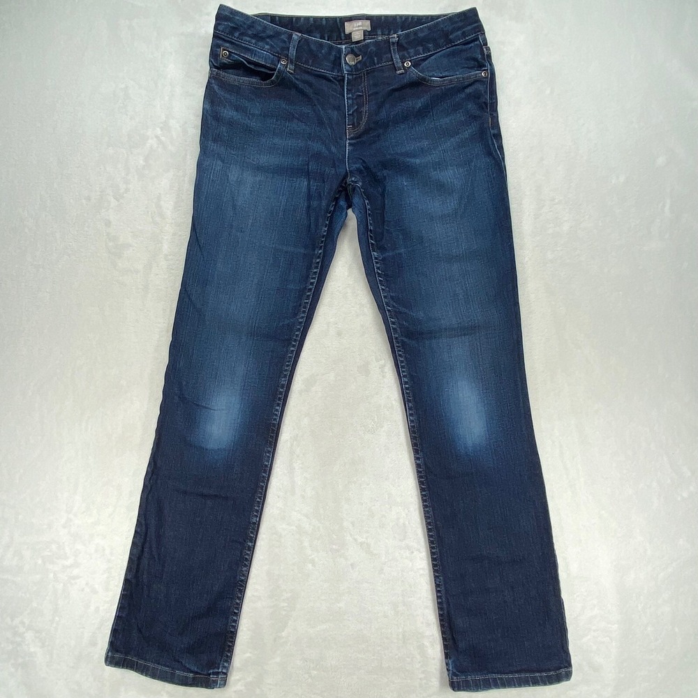 J.Jill Slim Legā Jeans Stretch Denim Dark Wash Petite Size 4
